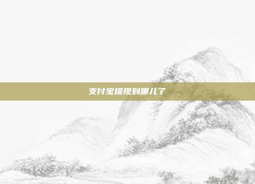 支付宝提现到哪儿了