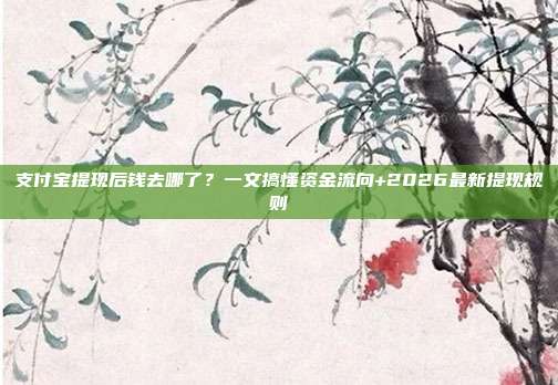 支付宝提现后钱去哪了？一文搞懂资金流向+2026最新提现规则