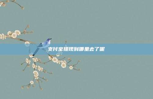 支付宝提现到哪里去了呢
