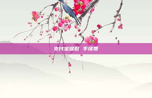支付宝提取 手续费