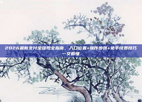 2026最新支付宝提现全指南，入口位置+操作步骤+免手续费技巧一文看懂