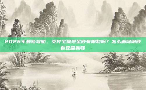 2026年最新攻略，支付宝提现金额有限制吗？怎么解除限额看这篇就够