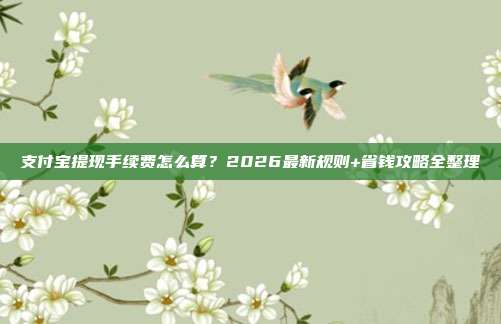 支付宝提现手续费怎么算？2026最新规则+省钱攻略全整理
