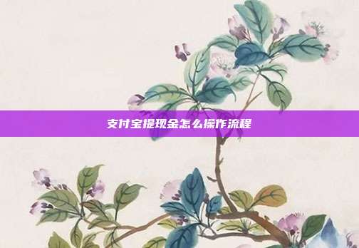 支付宝提现金怎么操作流程