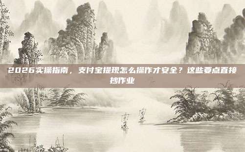 2026实操指南，支付宝提现怎么操作才安全？这些要点直接抄作业