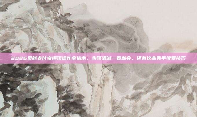 2026最新支付宝提现操作全指南，步骤清晰一看就会，还有这些免手续费技巧