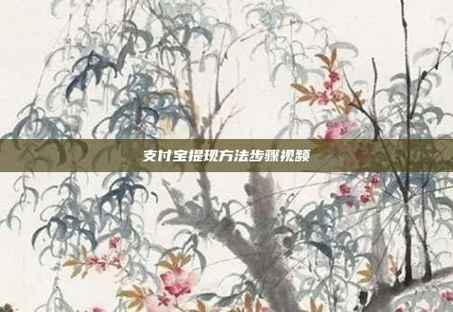 支付宝提现方法步骤视频