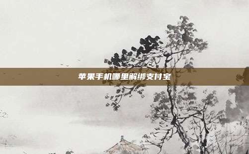 苹果手机哪里解绑支付宝
