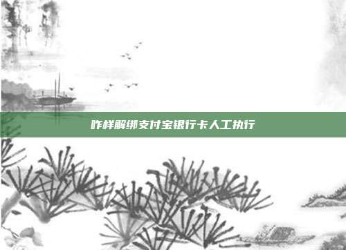 咋样解绑支付宝银行卡人工执行
