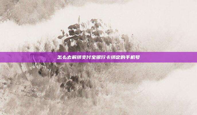 怎么去解绑支付宝银行卡绑定的手机号