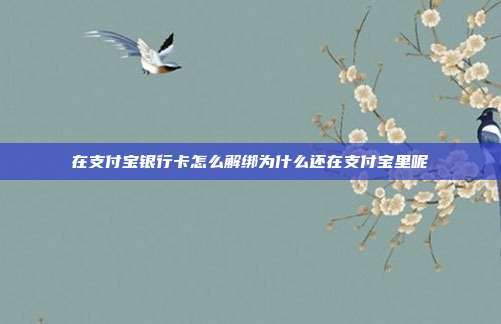 在支付宝银行卡怎么解绑为什么还在支付宝里呢
