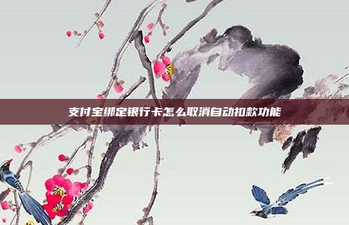 支付宝绑定银行卡怎么取消自动扣款功能
