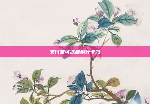 支付宝可冻结银行卡吗