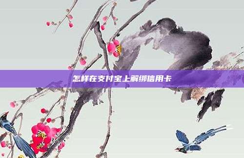 怎样在支付宝上解绑信用卡