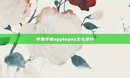苹果手机applepay怎么支付