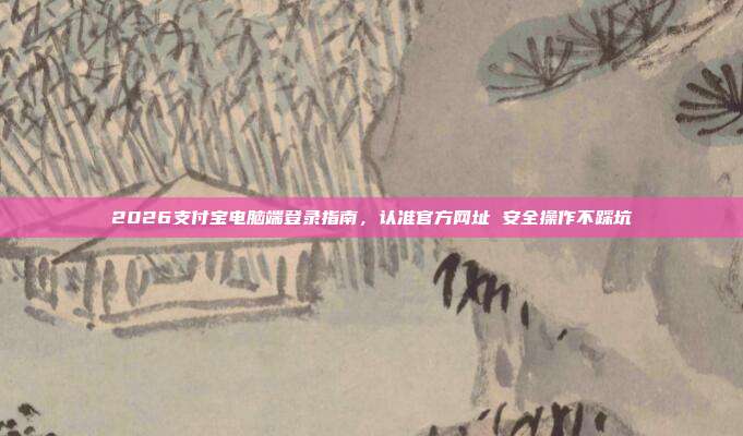 2026支付宝电脑端登录指南，认准官方网址 安全操作不踩坑