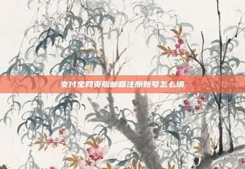 支付宝网页版邮箱注册账号怎么填