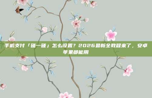 手机支付「碰一碰」怎么设置？2026最新全教程来了，安卓苹果都能用
