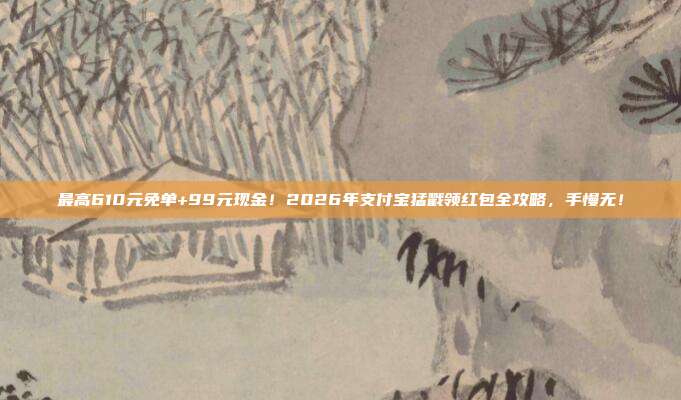最高610元免单+99元现金!2026年支付宝猛戳领红包全攻略,手慢无!