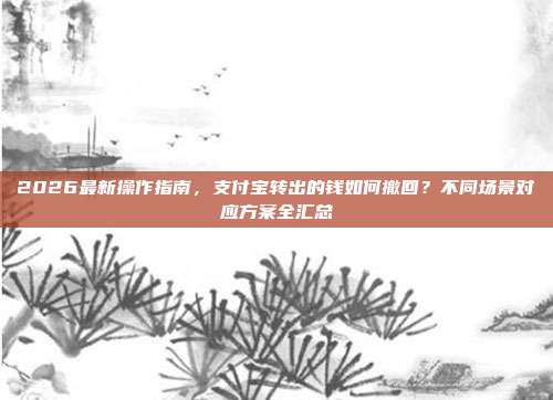 2026最新操作指南，支付宝转出的钱如何撤回？不同场景对应方案全汇总