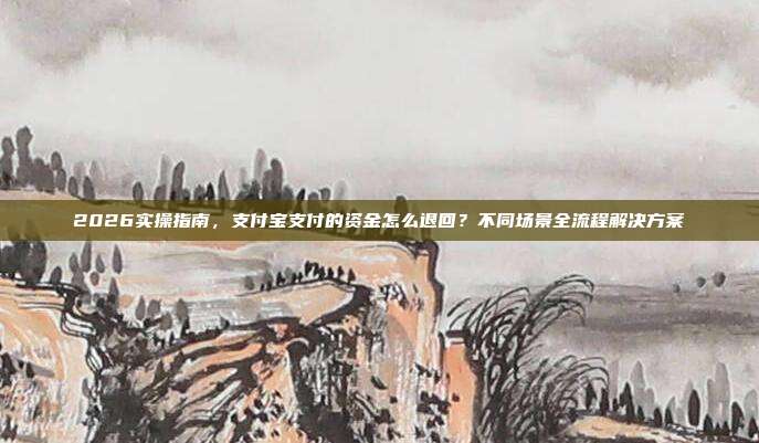 2026实操指南，支付宝支付的资金怎么退回？不同场景全流程解决方案
