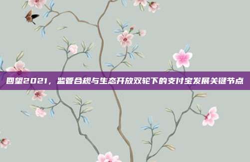 回望2021，监管合规与生态开放双轮下的支付宝发展关键节点
