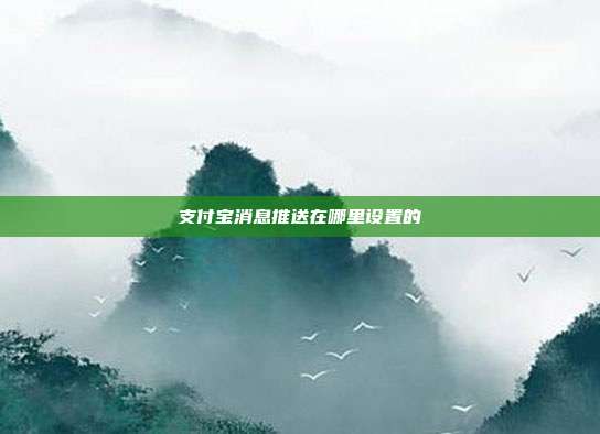 支付宝消息推送在哪里设置的