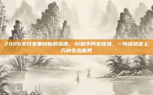 2026支付宝重磅新规落地，AI助手阿宝登场，一句话搞定上万种生活服务