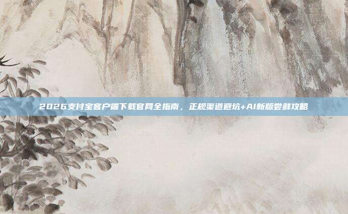 2026支付宝客户端下载官网全指南，正规渠道避坑+AI新版尝鲜攻略