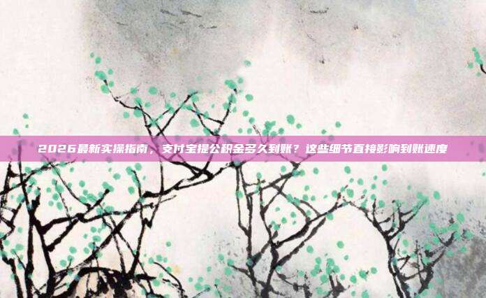 2026最新实操指南，支付宝提公积金多久到账？这些细节直接影响到账速度