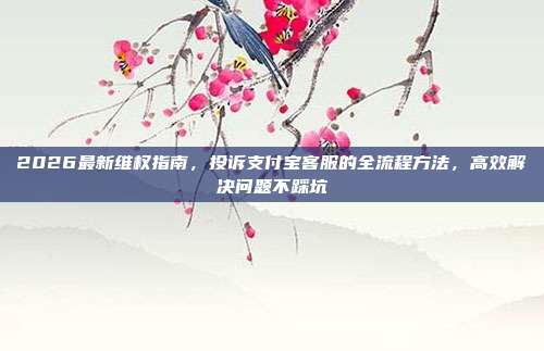 2026最新维权指南，投诉支付宝客服的全流程方法，高效解决问题不踩坑