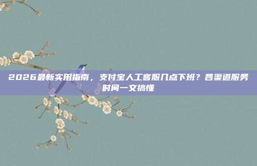 2026最新实用指南,支付宝人工客服几点下班?各渠道服务时间一文搞懂
