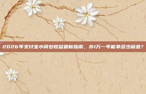 2026年支付宝小荷包收益最新指南，存1万一年能拿多少利息？