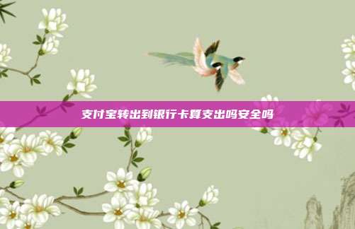 支付宝转出到银行卡算支出吗安全吗