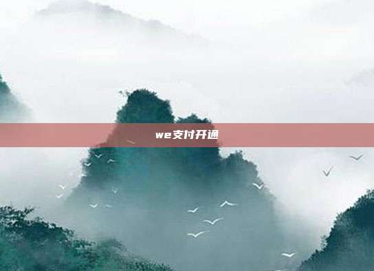 we支付开通