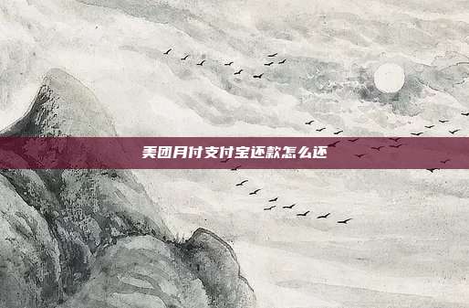 美团月付支付宝还款怎么还