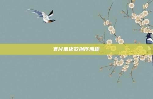 支付宝还款操作流程