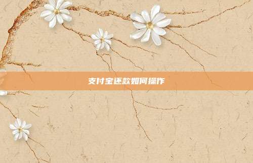支付宝还款如何操作