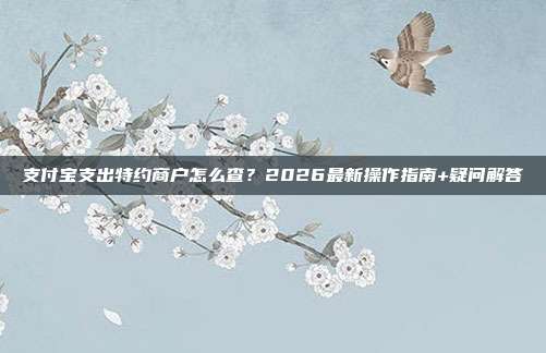 支付宝支出特约商户怎么查？2026最新操作指南+疑问解答