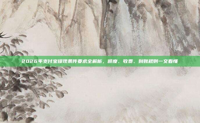 2026年支付宝提现条件要求全解析，额度、收费、到账规则一文看懂